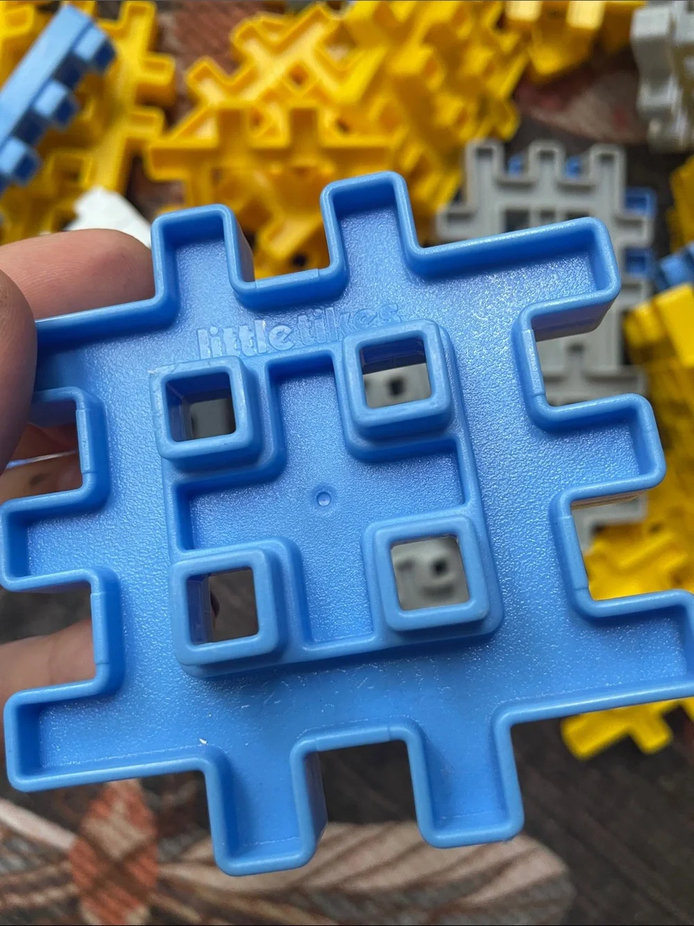 Little Tikes Waffle Blocks Building Blocks Set - Yellow, Blue, Gray - Kids Toys - Picture 6 of 10